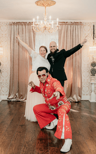 Jake, Jaimee, and Elvis impersonator